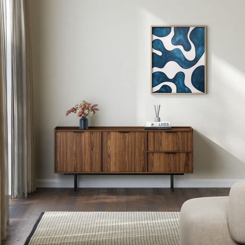 Dravo Skjenk 68x150 cm - Warmia valnøtt - Oppbevaring - Oppbevaringsmøbler - Sideboard & skjenker