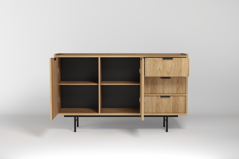 Dravo Skjenk 90x150 cm - Naturlig hickory - Oppbevaring - Oppbevaringsmøbler - Sideboard & skjenker