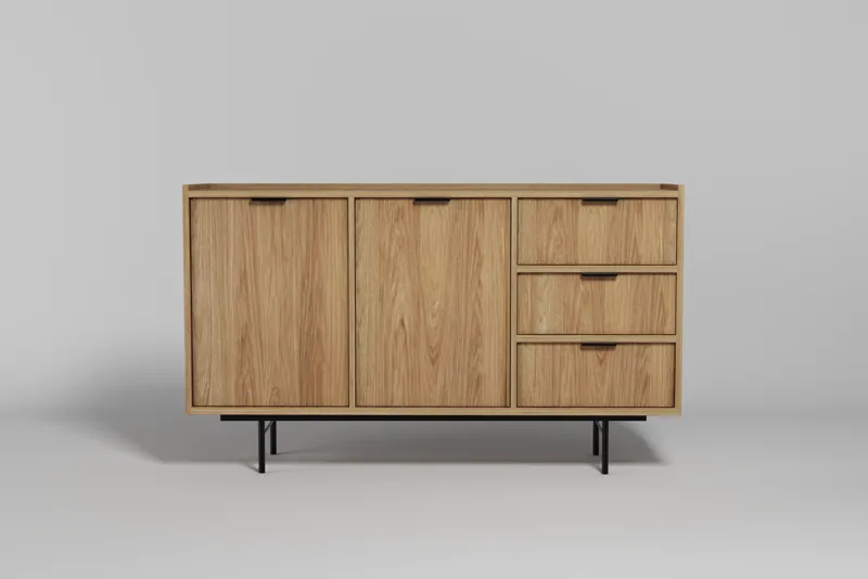 Dravo Skjenk 90x150 cm - Naturlig hickory - Oppbevaring - Oppbevaringsmøbler - Sideboard & skjenker