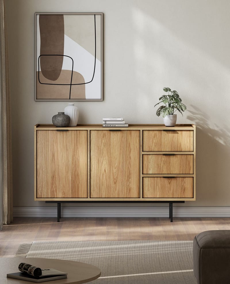 Dravo Skjenk 90x150 cm - Naturlig hickory - Oppbevaring - Oppbevaringsmøbler - Sideboard & skjenker