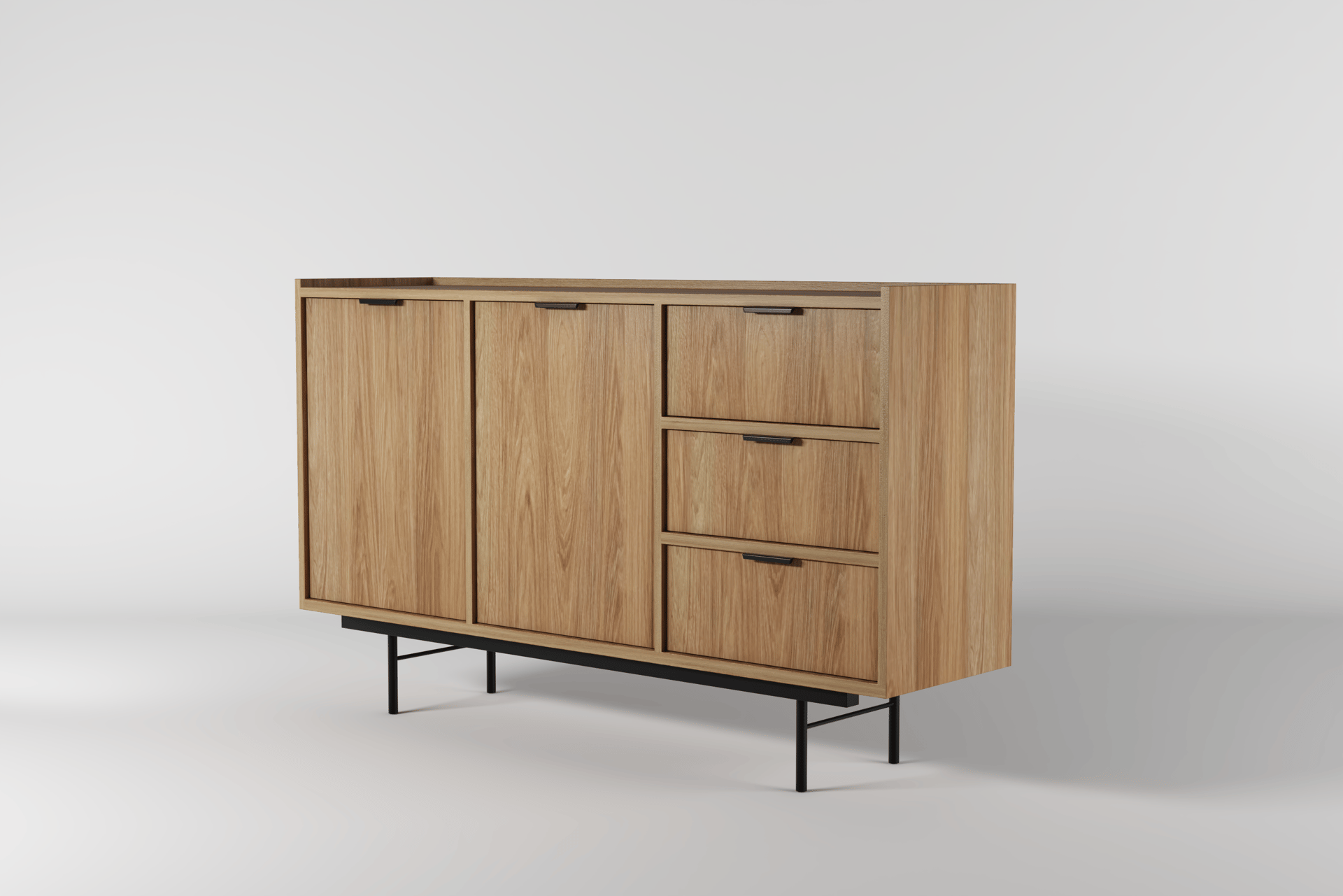 Dravo Skjenk 90x150 cm - Naturlig hickory