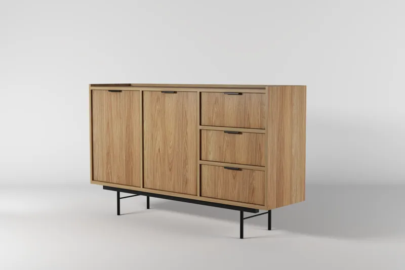 Dravo Skjenk 90x150 cm, Naturlig hickory