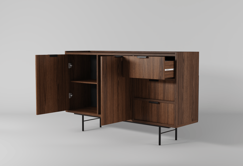 Dravo Skjenk 90x150 cm - Warmia valnøtt - Oppbevaring - Oppbevaringsmøbler - Sideboard & skjenker