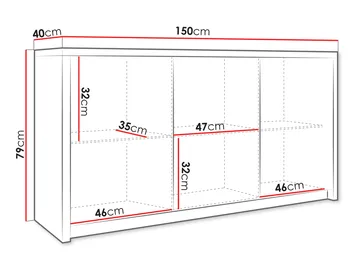 Driva Skjenk 150 cm - Brun - Oppbevaring - Oppbevaringsmøbler - Sideboard & skjenker
