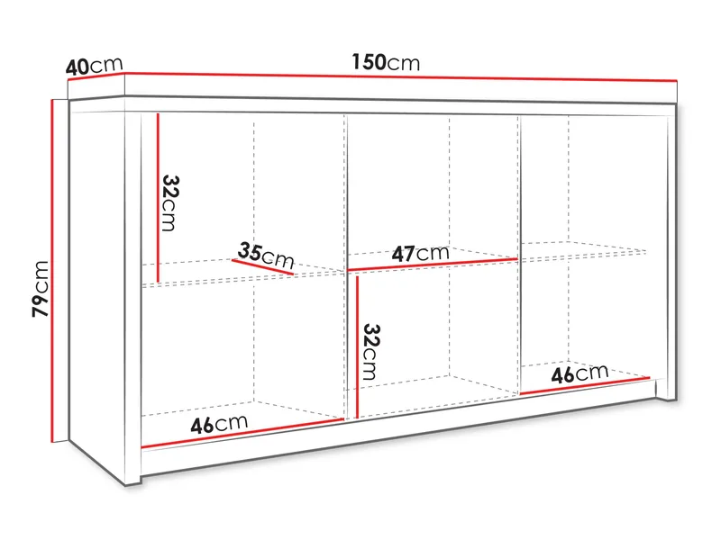 Driva Skjenk 150 cm - Brun - Oppbevaring - Oppbevaringsmøbler - Sideboard & skjenker