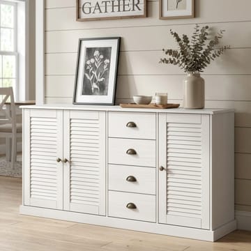Edith skjenk 166x80 cm - Hvit - Oppbevaring - Oppbevaringsmøbler - Sideboard & skjenker