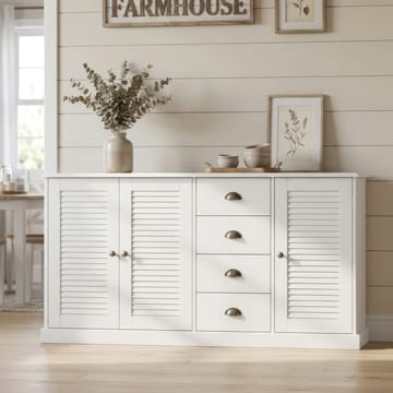 Edith skjenk 166x80 cm - Hvit - Oppbevaring - Oppbevaringsmøbler - Sideboard & skjenker