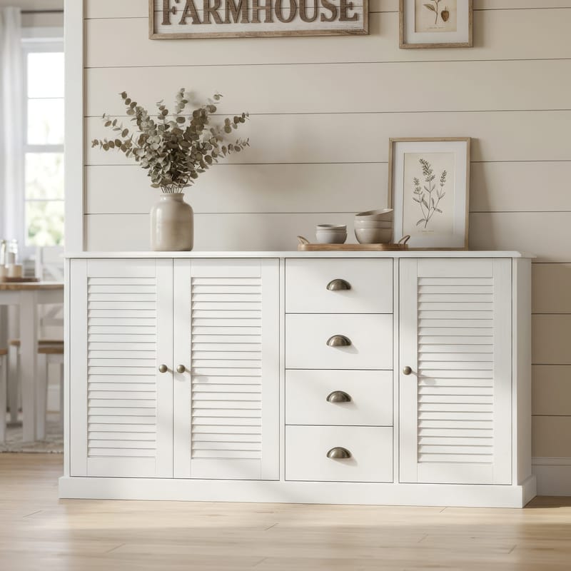 Edith skjenk 166x80 cm - Hvit - Oppbevaring - Oppbevaringsmøbler - Sideboard & skjenker
