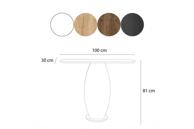 Ellittica Hjørnekommode 100 cm - Hvit - Oppbevaring - Oppbevaringsmøbler - Kommode