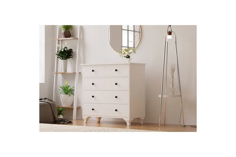 Elyra Hjørnekommode 90 cm - Matt Hvit - Oppbevaring - Oppbevaringsmøbler - Kommode - Entrekommode