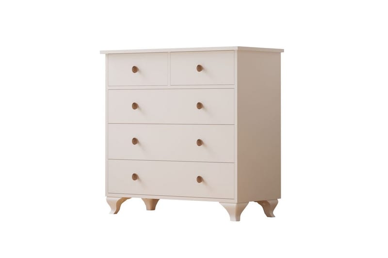 Elyra Hjørnekommode 90 cm, Matt Hvit