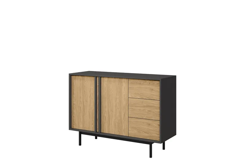 Farshian Skjenk 123x43 cm i Tre med Metallben, Trefarget