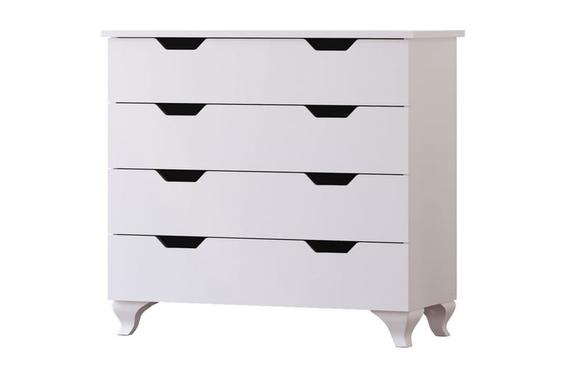 Feylor Hjørnekommode 86 cm, Matt Hvit