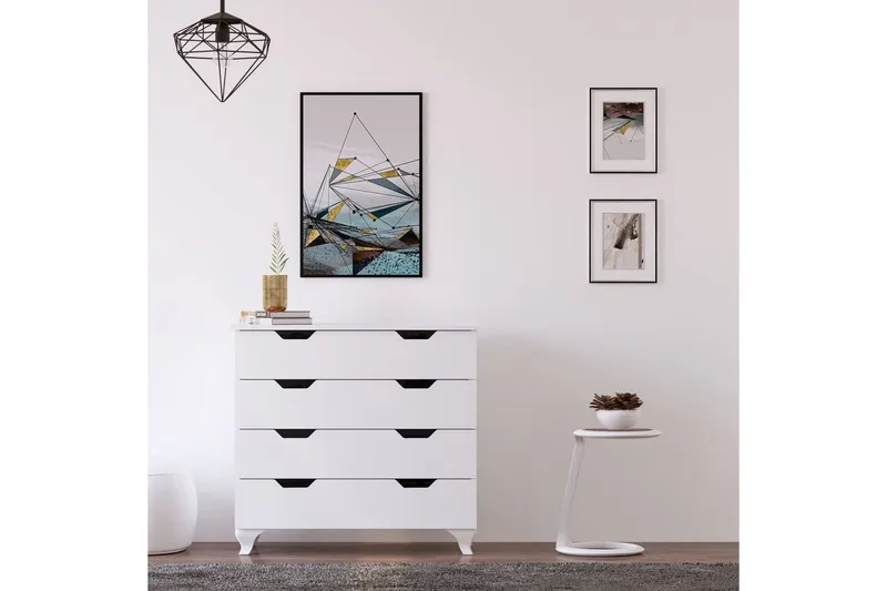 Feylor Hjørnekommode 86 cm - Matt Hvit - Oppbevaring - Oppbevaringsmøbler - Kommode - Entrekommode