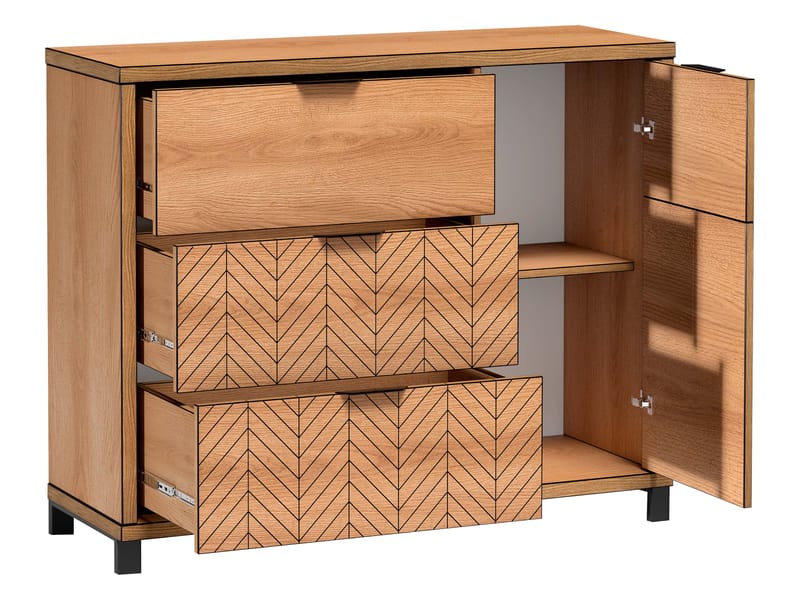 Fonti Skjenk 118 cm - Brun|svart - Oppbevaring - Oppbevaringsmøbler - Kommode