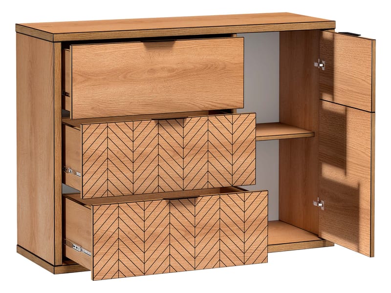Fonti Skjenk 118 cm - Brun|svart - Oppbevaring - Oppbevaringsmøbler - Kommode