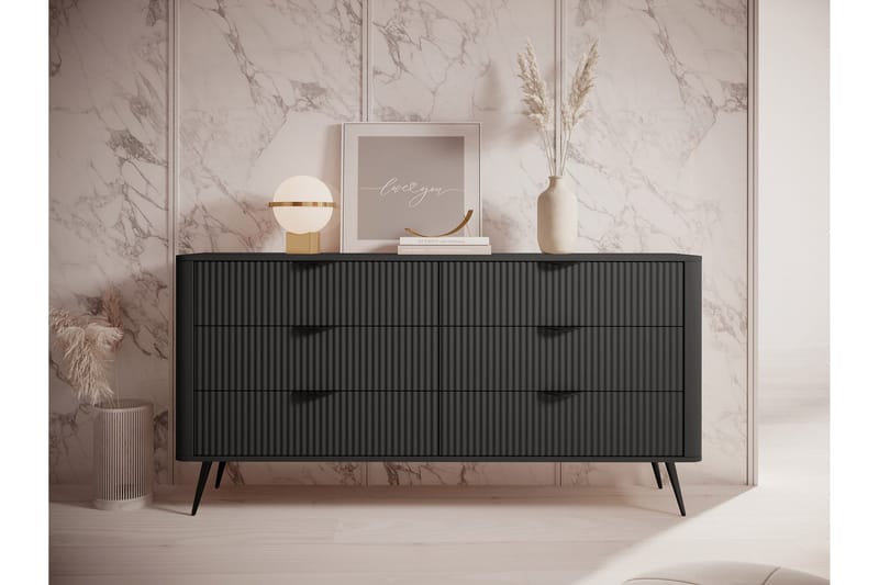 Forba Kommode 164 cm - Svart - Oppbevaring - Oppbevaringsmøbler - Kommode