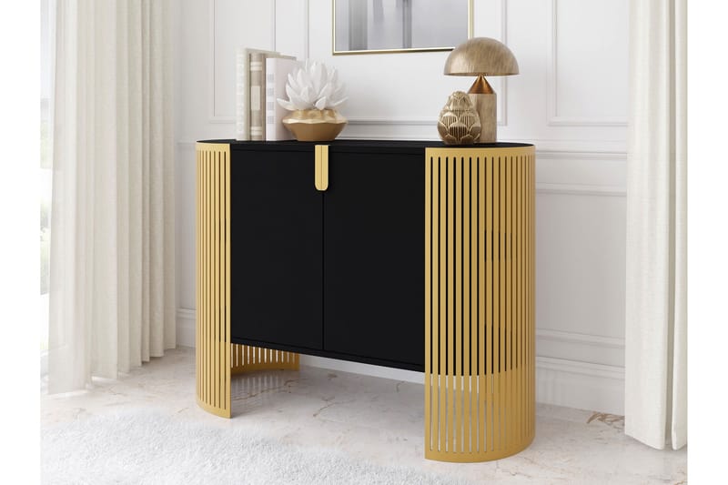 Friend Skjenk 120x40 cm - Gull/Svart - Oppbevaring - Oppbevaringsmøbler - Sideboard & skjenker