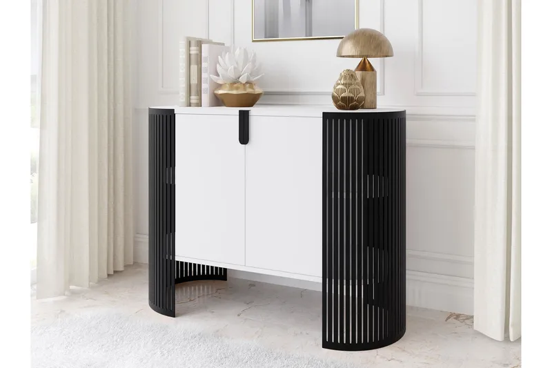 Friend Skjenk 120x40 cm - Hvit/Svart - Oppbevaring - Oppbevaringsmøbler - Sideboard & skjenker