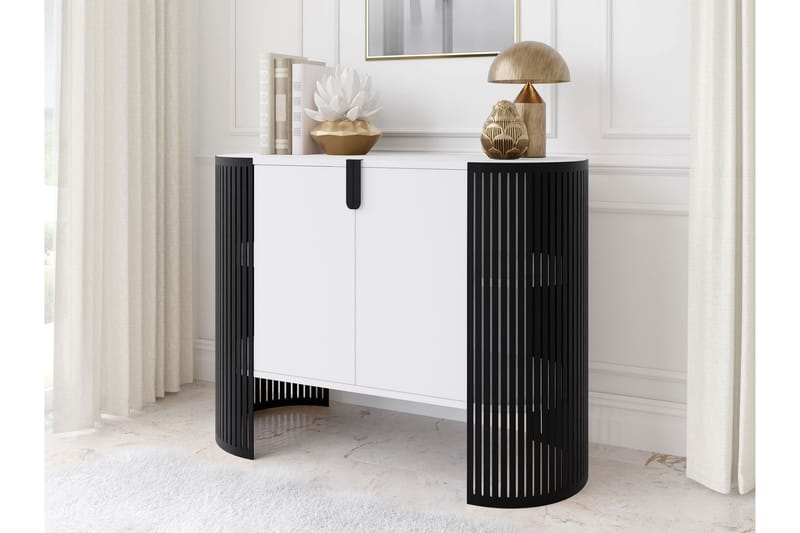 Friend Skjenk 120x40 cm - Hvit/Svart - Oppbevaring - Oppbevaringsmøbler - Sideboard & skjenker