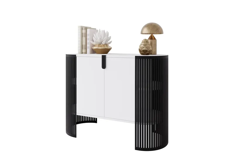 Friend Skjenk 120x40 cm - Hvit/Svart - Oppbevaring - Oppbevaringsmøbler - Sideboard & skjenker