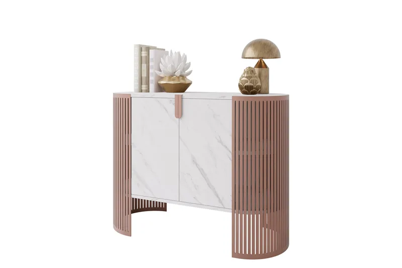 Friend Skjenk 120x40 cm - Rosa/Hvit - Oppbevaring - Oppbevaringsmøbler - Sideboard & skjenker