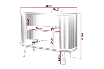 Galia Skjenk 120x40 cm - Gull/Hvit - Oppbevaring - Oppbevaringsmøbler - Sideboard & skjenker