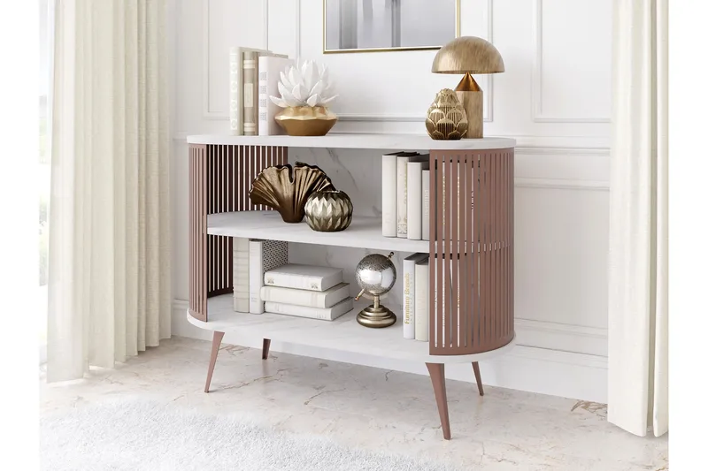 Galia Skjenk 120x40 cm - Rosa/Hvit - Oppbevaring - Oppbevaringsmøbler - Sideboard & skjenker