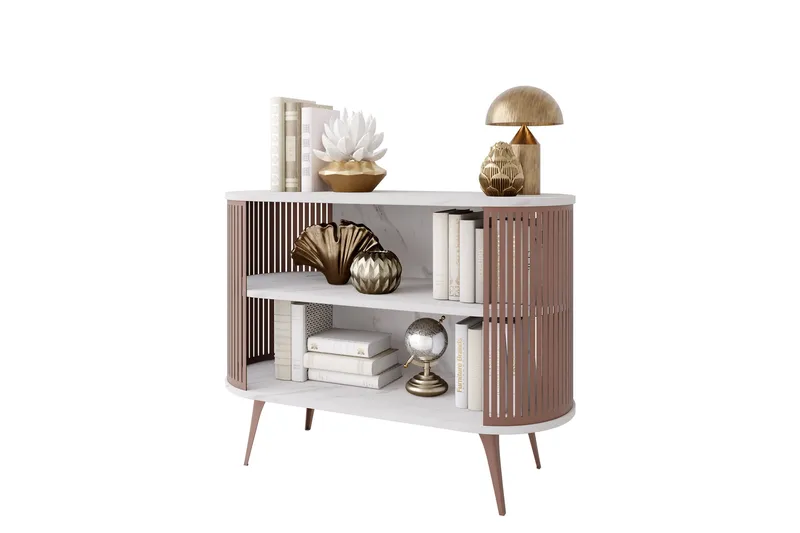 Galia Skjenk 120x40 cm - Rosa/Hvit - Oppbevaring - Oppbevaringsmøbler - Sideboard & skjenker