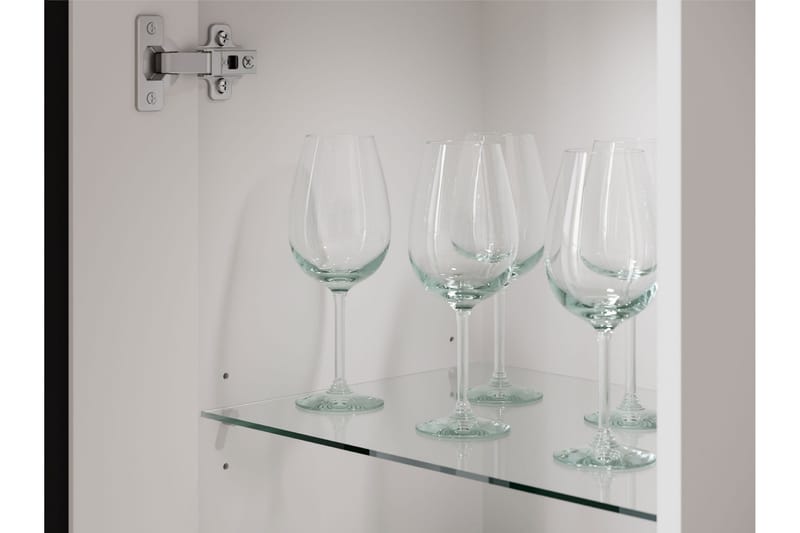 Gamal Skjenk 150x40 cm i Tre med Glassdører - Svart - Oppbevaring - Oppbevaringsmøbler - Sideboard & skjenker