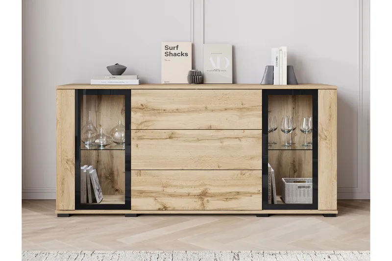 Gammel Skjenk 150x40 cm - Brun - Oppbevaring - Oppbevaringsmøbler - Sideboard & skjenker