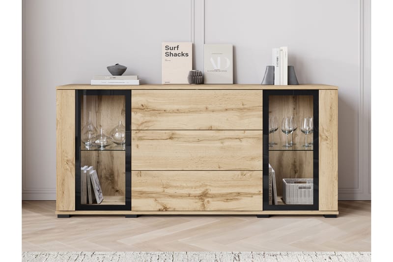 Gammel Skjenk 150x40 cm - Brun - Oppbevaring - Oppbevaringsmøbler - Sideboard & skjenker