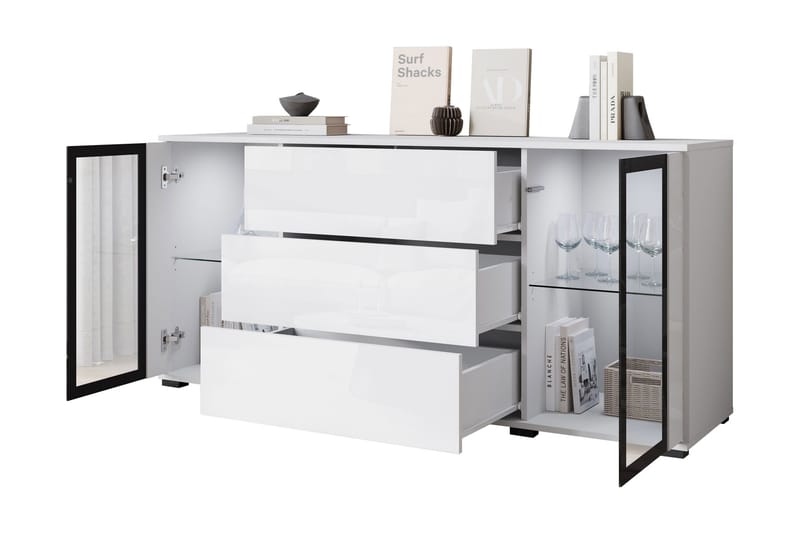 Gammel Skjenk 150x40 cm - Brun/Hvit - Oppbevaring - Oppbevaringsmøbler - Sideboard & skjenker