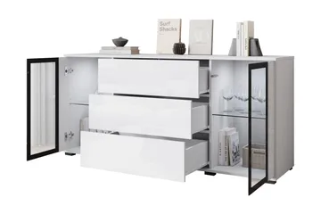 Gammel Skjenk 150x40 cm - Hvit - Oppbevaring - Oppbevaringsmøbler - Sideboard & skjenker