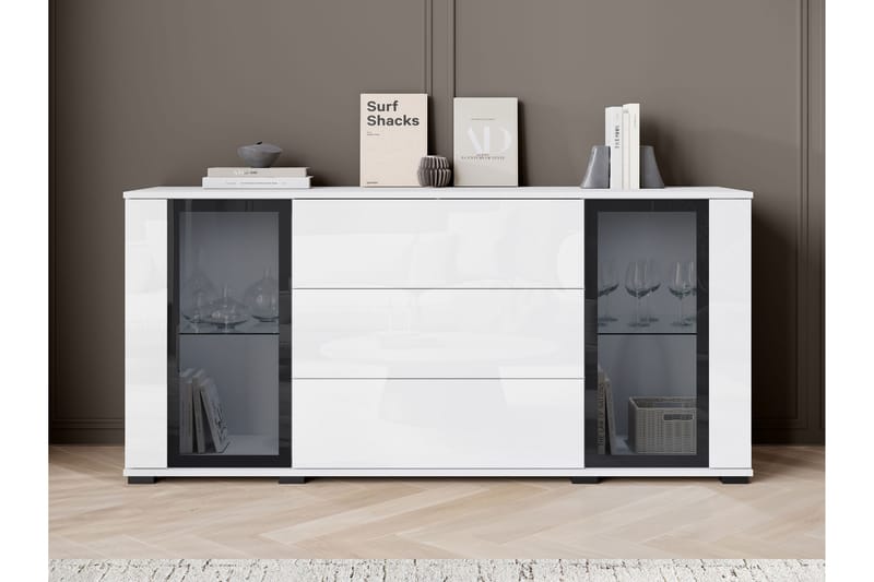Gammel Skjenk 150x40 cm - Hvit - Oppbevaring - Oppbevaringsmøbler - Sideboard & skjenker
