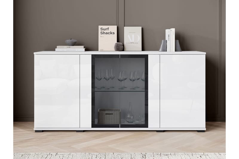 Gammel Skjenk 150x40 cm - Svart - Oppbevaring - Oppbevaringsmøbler - Sideboard & skjenker