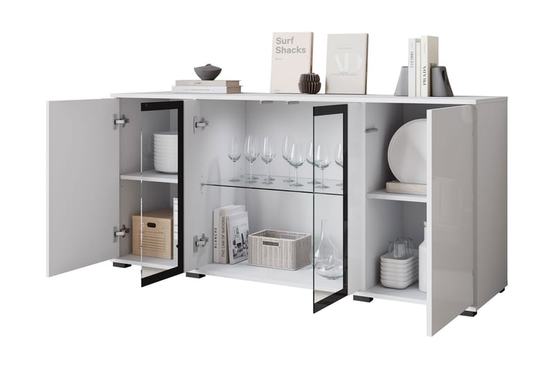 Gammel Skjenk 150x40 cm - Svart - Oppbevaring - Oppbevaringsmøbler - Sideboard & skjenker