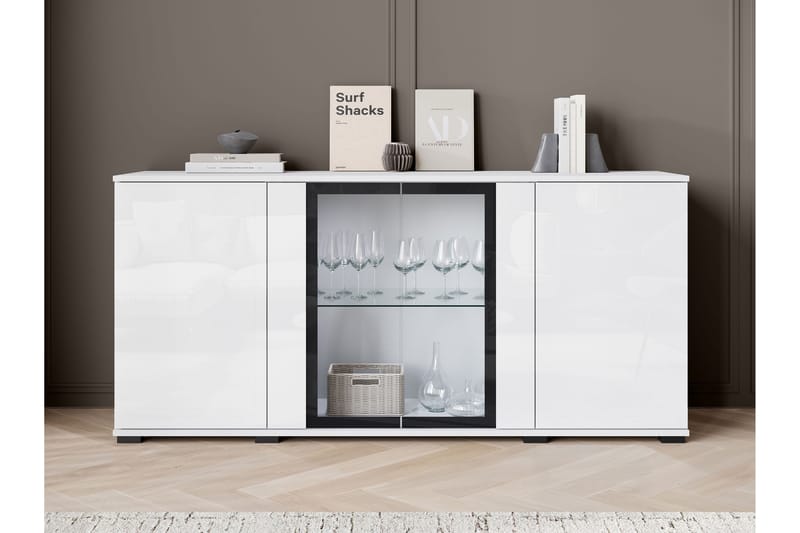 Gammel Skjenk 150x40 cm - Svart - Oppbevaring - Oppbevaringsmøbler - Sideboard & skjenker