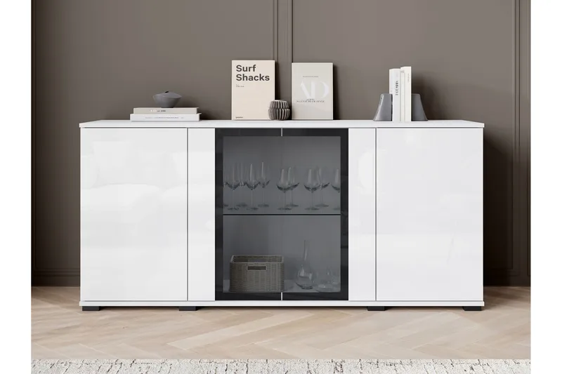 Gammel Skjenk 150x40 cm - Svart - Oppbevaring - Oppbevaringsmøbler - Sideboard & skjenker