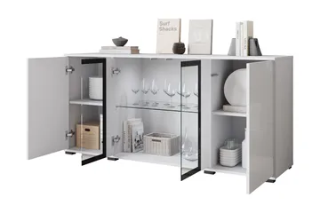 Gammel Skjenk 150x40 cm - Svart/Brun - Oppbevaring - Oppbevaringsmøbler - Sideboard & skjenker