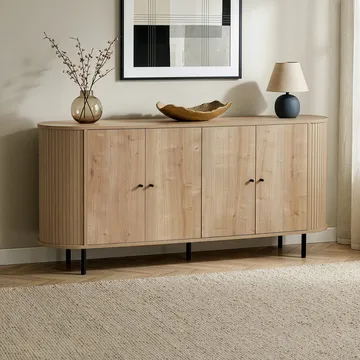 Haulover Konsollbord 180 cm - Sapphire Oak/Svart - Oppbevaring - Oppbevaringsmøbler - Sideboard & skjenker