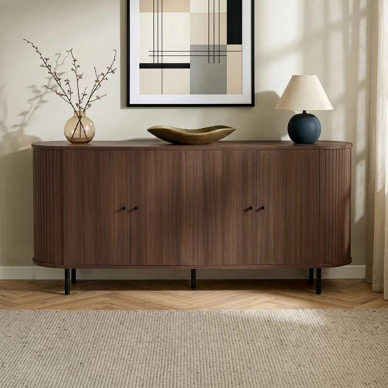 Haulover Konsollbord 180 cm - Valnøtt/Svart - Oppbevaring - Oppbevaringsmøbler - Sideboard & skjenker