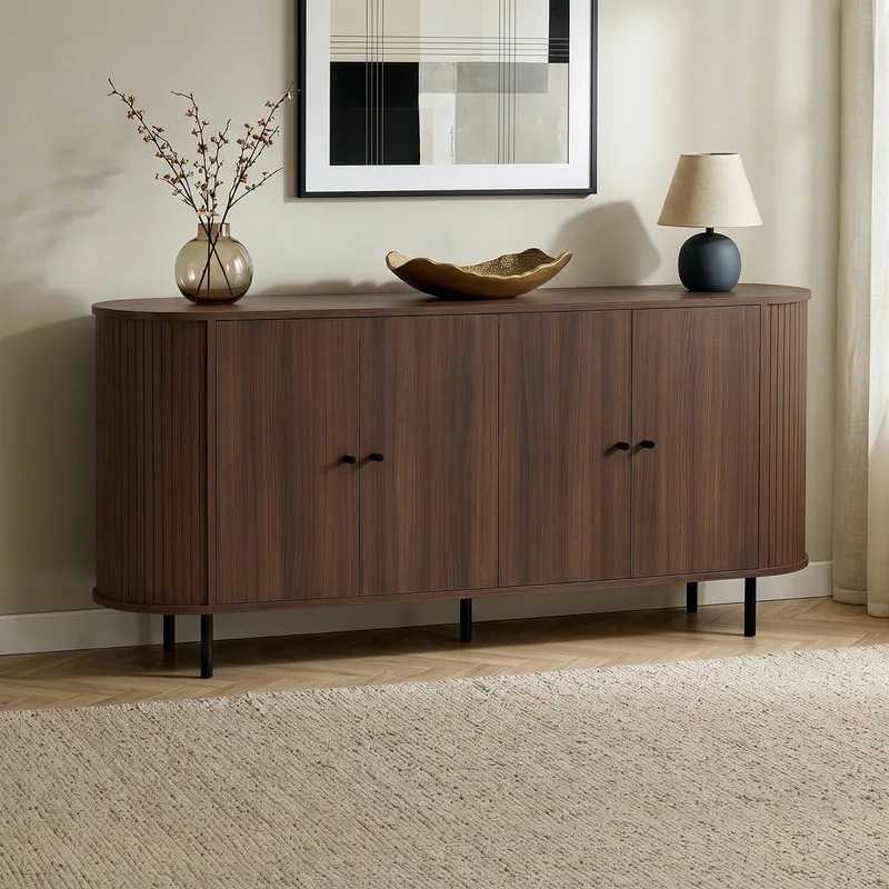 Haulover Konsollbord 180 cm - Valnøtt/Svart - Oppbevaring - Oppbevaringsmøbler - Sideboard & skjenker