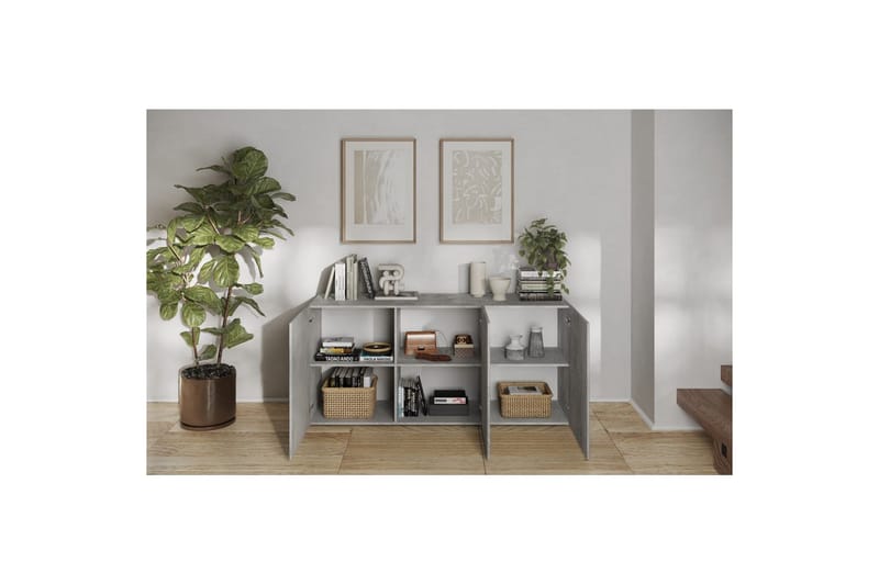Hawell Skjenk 181 cm - Grå - Oppbevaring - Oppbevaringsmøbler - Sideboard & skjenker