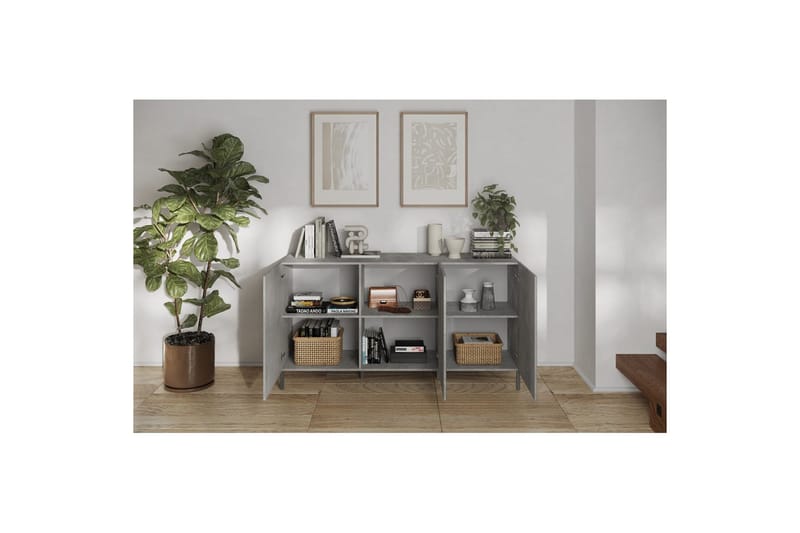 Hawell Skjenk 181 cm - Grå - Oppbevaring - Oppbevaringsmøbler - Sideboard & skjenker