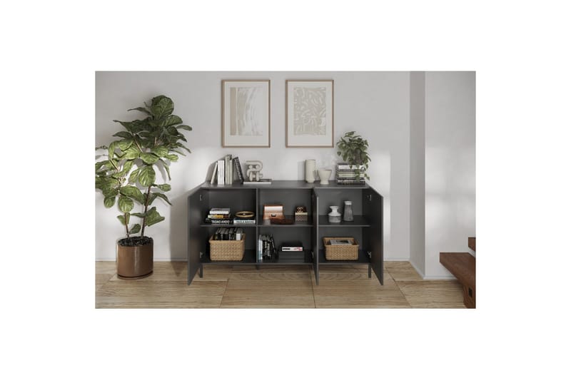 Hawell Skjenk 181 cm - Mørk grå - Oppbevaring - Oppbevaringsmøbler - Sideboard & skjenker