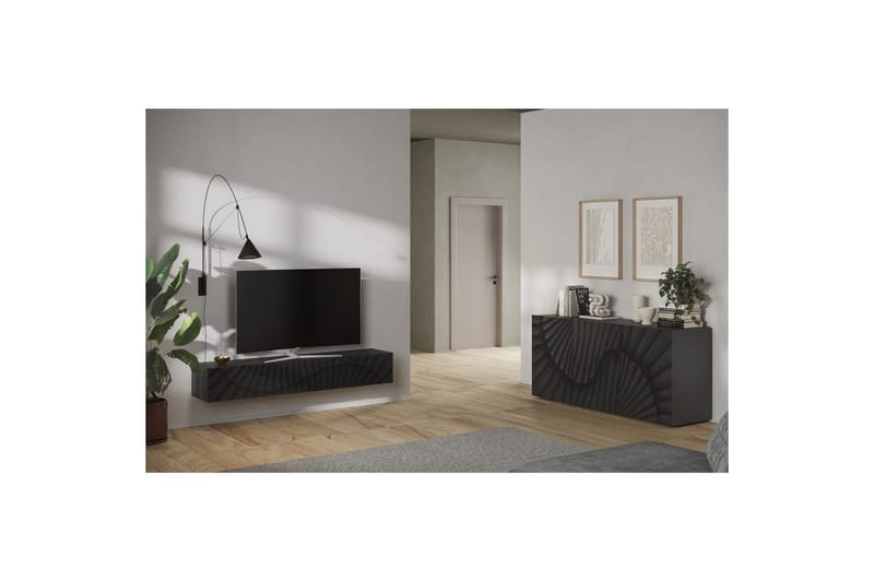 Hawell Skjenk 181 cm - Mørk grå - Oppbevaring - Oppbevaringsmøbler - Sideboard & skjenker