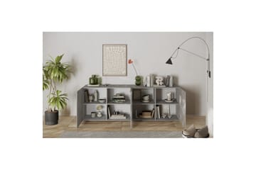 Hawell Skjenk 241 cm - Grå - Oppbevaring - Oppbevaringsmøbler - Sideboard & skjenker