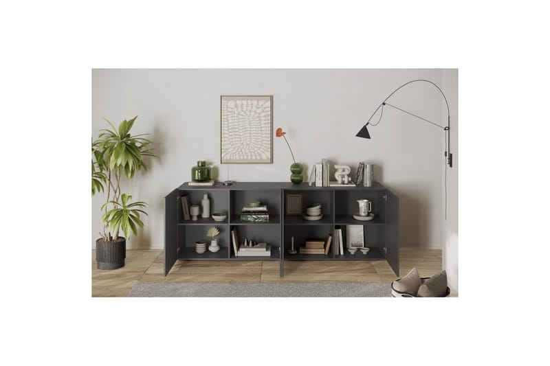 Hawell Skjenk 241 cm - Mørk grå - Oppbevaring - Oppbevaringsmøbler - Sideboard & skjenker