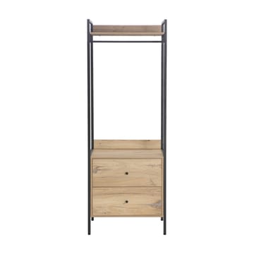 Hylle til entré HOME4YOU Hannes 64x40x180 cm rustikk melamin med skuffer - brun - Oppbevaring - Hyller - Hattehylle